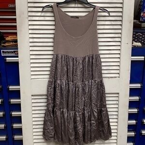 Soprano Grey Tiered Skirt Dress size M